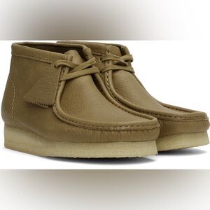 Clarks Wallabee Boots in Olive Brown with Crepe Sole